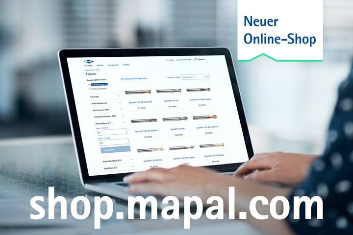 Kaufen, informieren, downloaden unter shop.mapal.com: Der Mapal Onlineshop ist nun im Live-Betrieb in Deutschland und Österreich.
