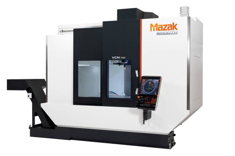 Die auf hohe Bearbeitungsleistung ausgelegte VCN-700 ist das Flaggschiff einer neuen Hochleistungs-Produktreihe von Mazak.