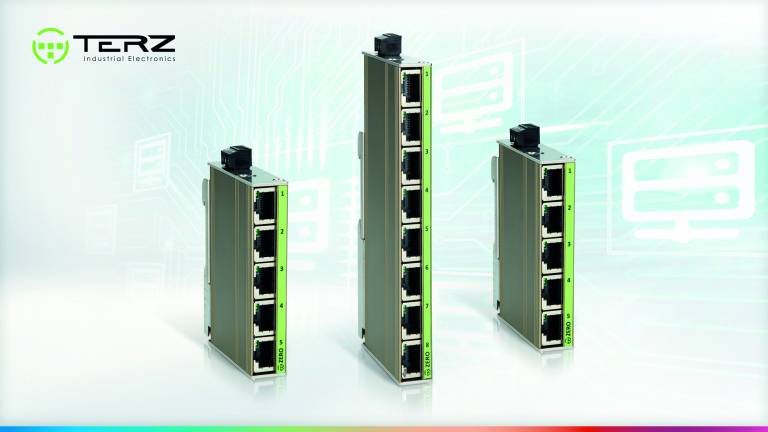 Die Unmanaged Fast Ethernet Switches ZERO-RS von Terz ermöglichen vielfältige und effiziente Netzwerke zwischen ethernetfähigen Geräten. 
