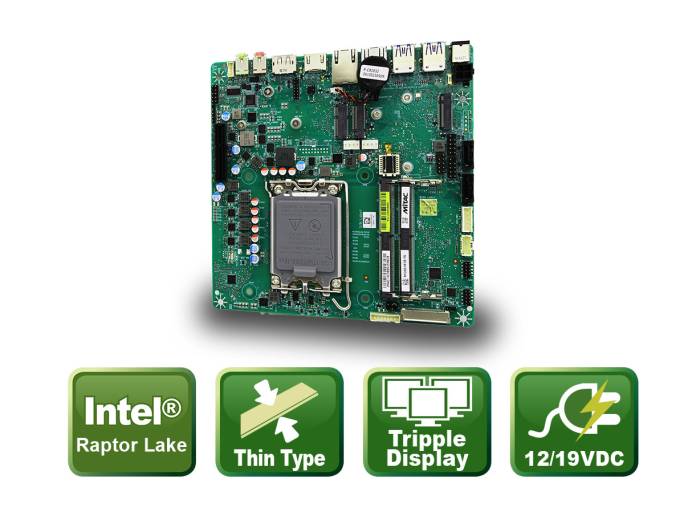 Die Thin Mini-ITX Boards von ICP wurden speziell für Anwendungen im industriellen Umfeld entwickelt.
