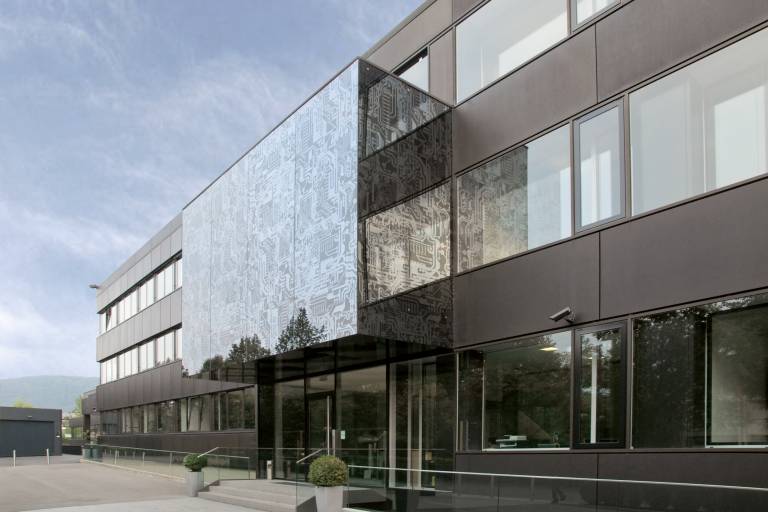Bachmann electronic steigerte im Jahr 2023 seinen Umsatz auf 104 Millionen Euro. Hier das Hauptquartier in Feldkirch.