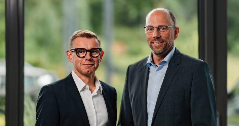 Aucotec verstärkt Führungsebene: Uwe Vogt, Vorstandsmitglied (links) und Dr. Florian Jurecka, Vice President Global Sales and Marketing bei Aucotec (rechts).