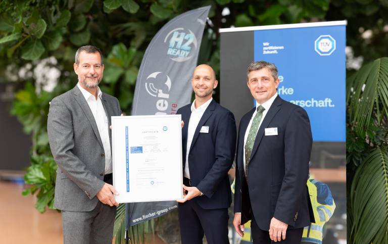 Im Rahmen des 9. anlagen.forum von TÜV SÜD in Vösendorf wurde das H2-Readiness-Zertifikat an fischer Edelstahlrohre Austria GmbH übergeben.