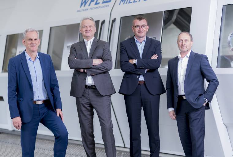 Das WFL Management Board: CTO Günther Mayr, CEO Norbert Jungreithmayr, CFO Stefan Hackl und COO Franz Schön (v.l.).